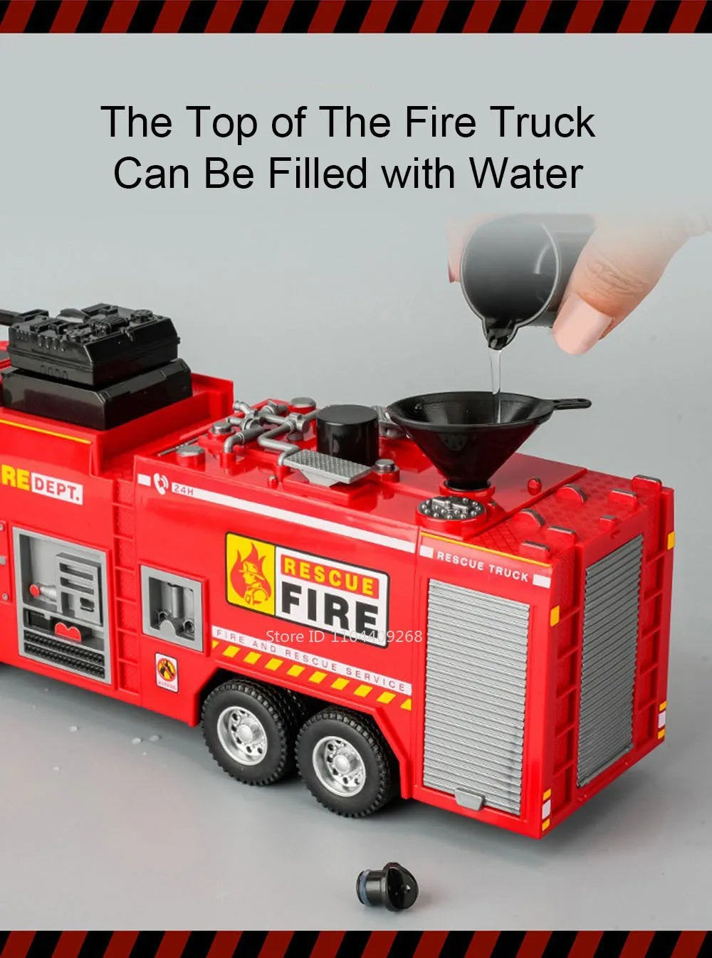 1:32 Ladder Truck Water Tanker Military Missile Rocket Launcher Trucks Model Toy Car Metal Diecast Sound Light Models Boys Gifts