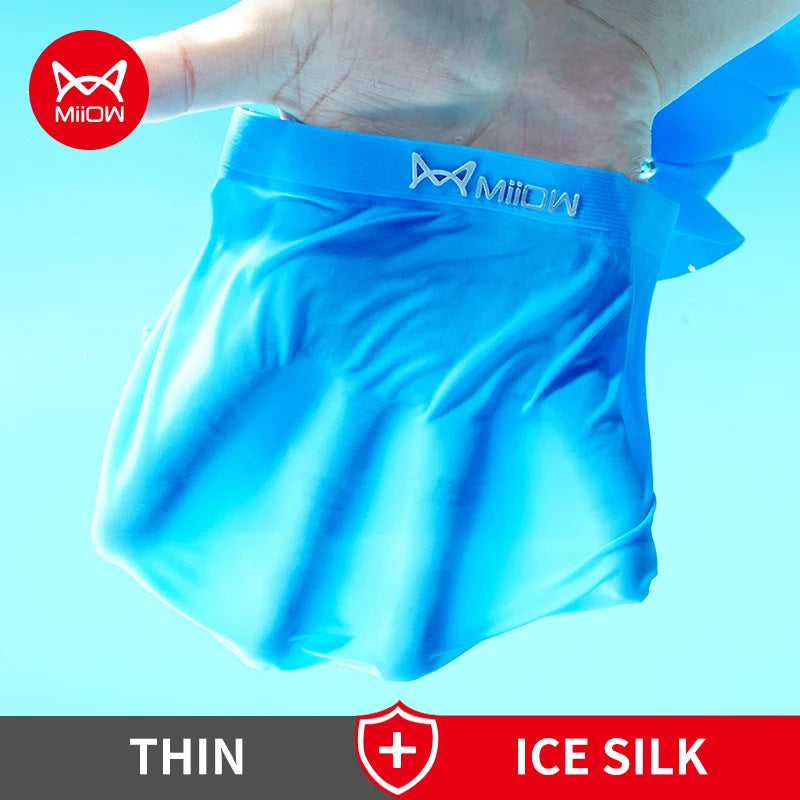 3-Pack Ultra-Thin 120S Ice Silk Men’s Breathable Boxer Shorts