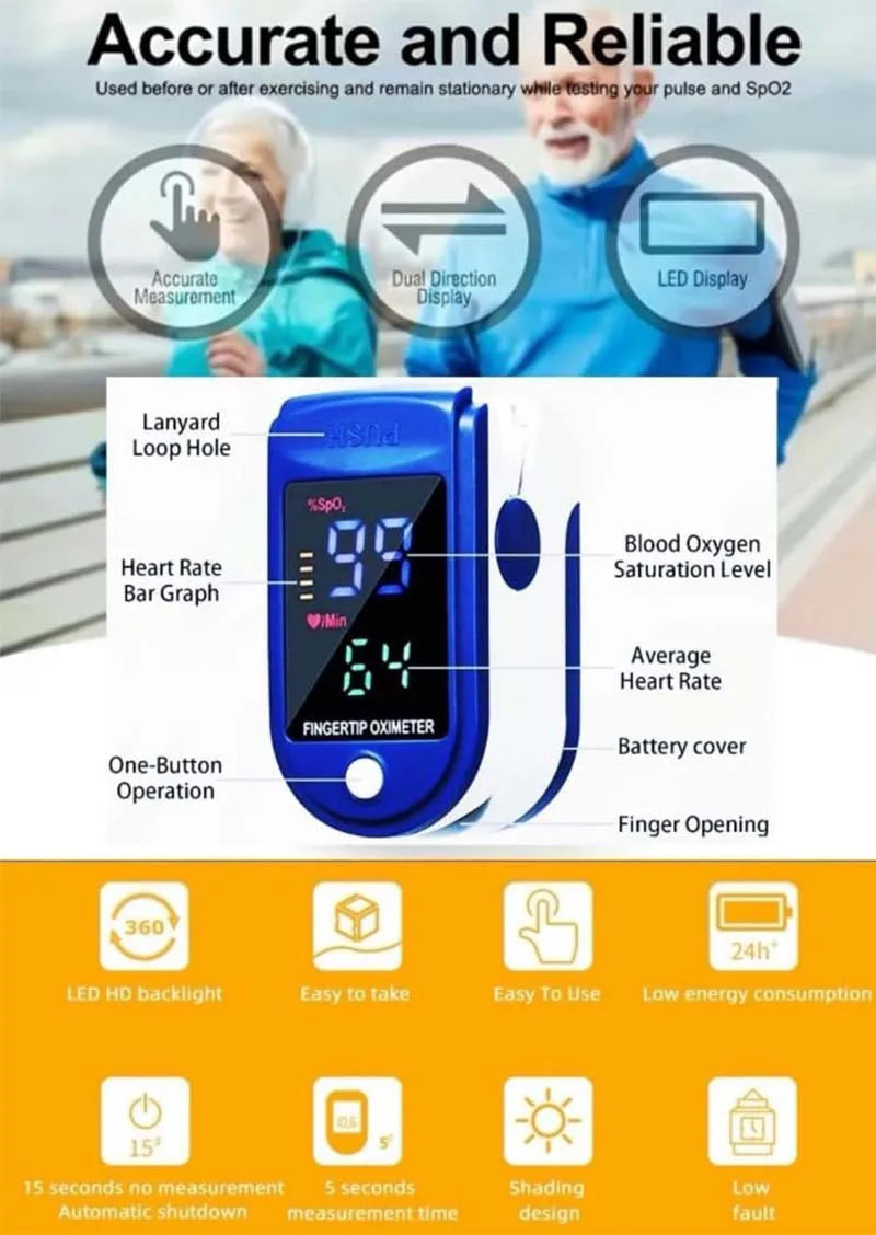 Digital Thermometer Accurate Oral Armpit Temperature Reading Fever Alert Thermometer  Thermometers Pulse Oximeter Finger