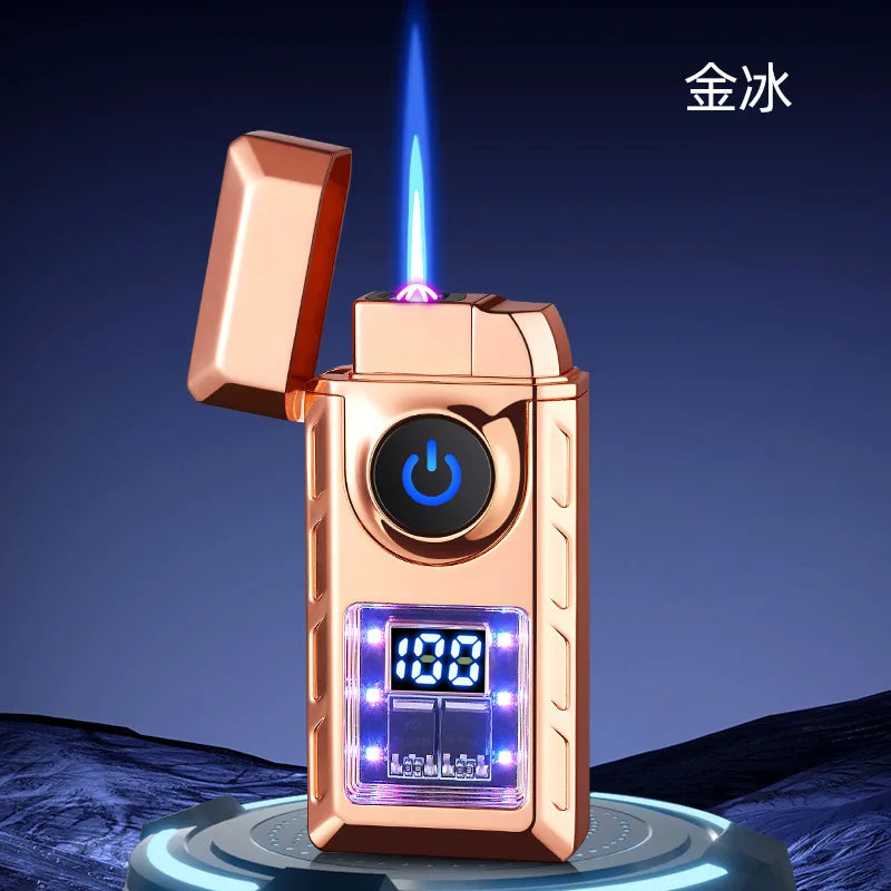 Gas Electronic Dual-Use Lighter, Intelligent Digital Display Machine Core, High-Grade Metal Lighter, Cigarette Accessories, New