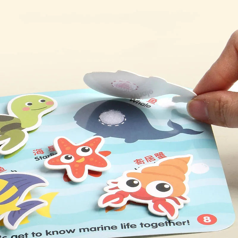 Montessori  Busy Book My First Quiet Book Paste Learning Educational Toys Books  Matching Game Toys for 1 to 3 Y