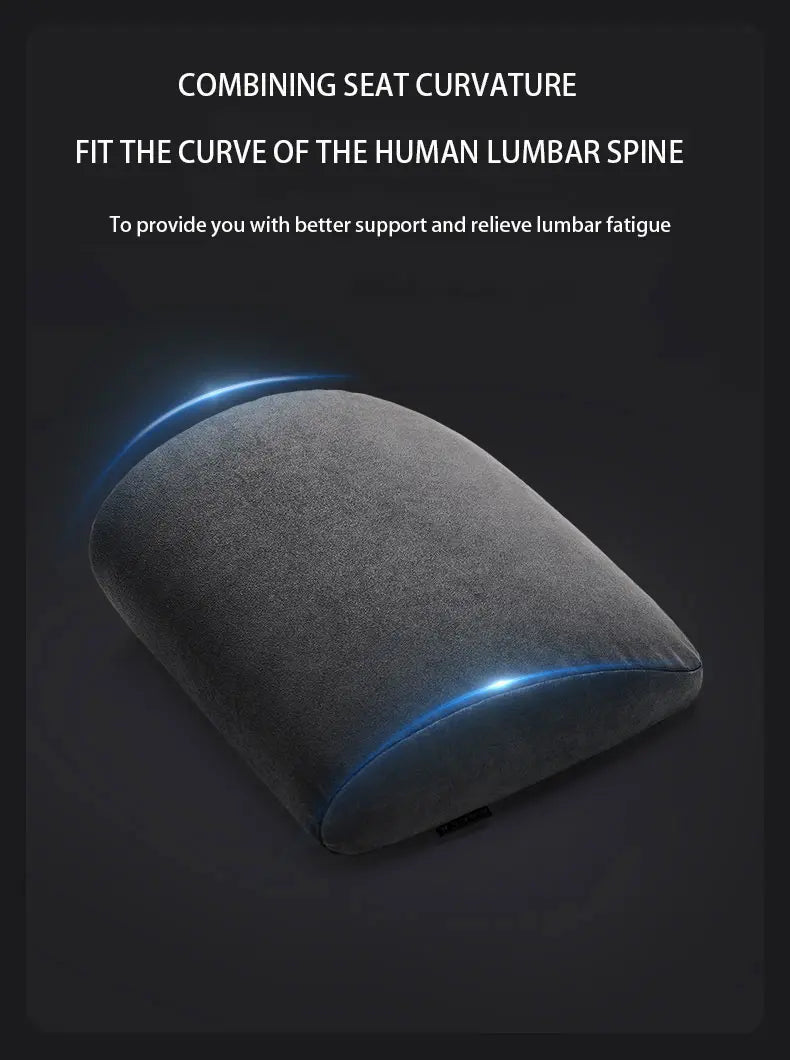 Lumbar Support Pillow For Tesla Model Y/3 Juniper Suede Car Memory FoamNeck Headrest Seat Car Accessories