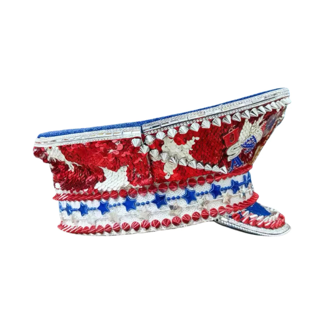 Captains Hat for Men Unisex Handmade Mardi Gras Hat Steampunk Burning Man Masquerade Party HongLuan Free Shipping