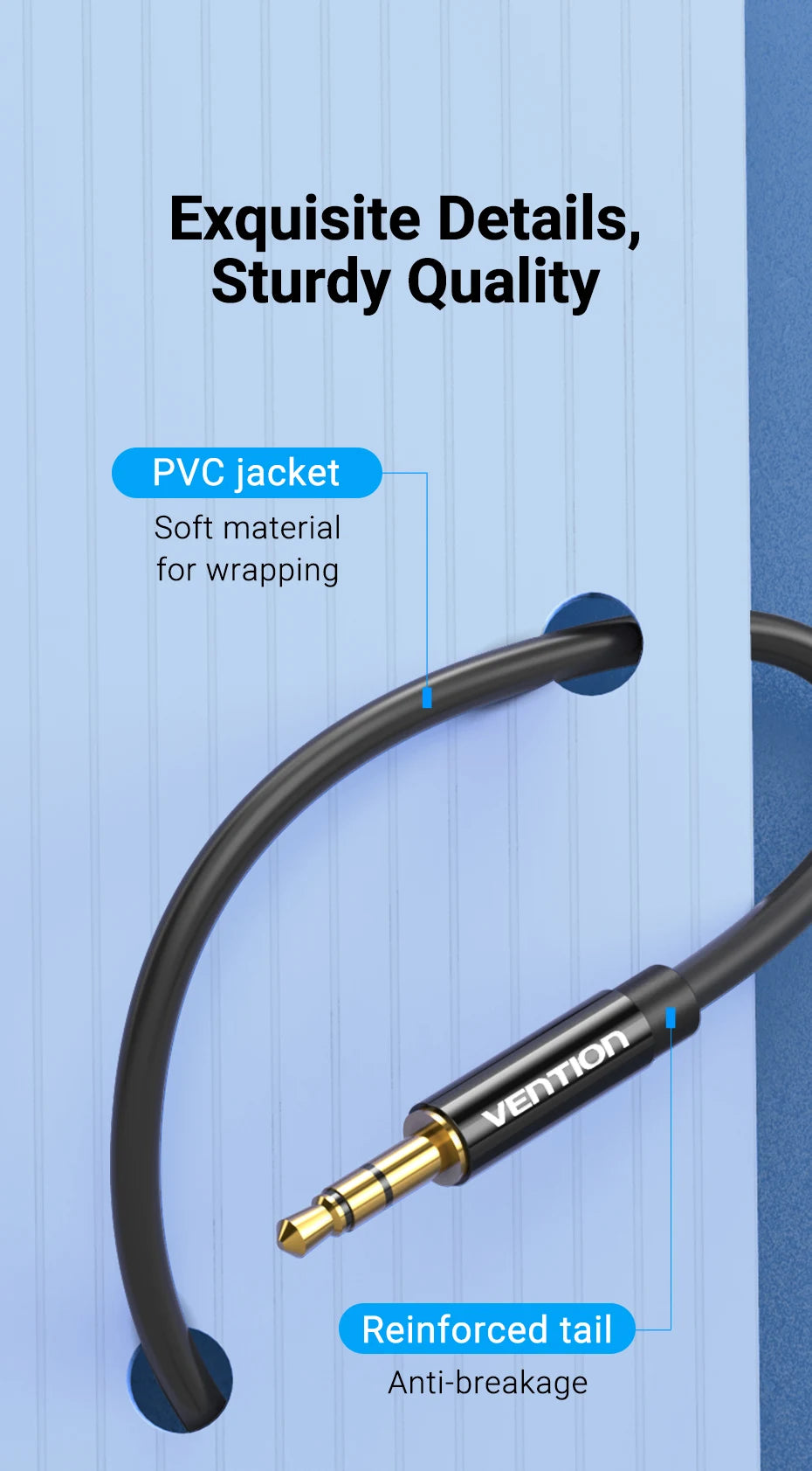 3.5MM Male to Female Extension Cable Jack 3.5 Aux Cable for Car Laptop Mini PC TV Stereo Audio Headphone Speaker Cable