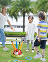3 in 1 Ladybug Multifunction Exercise Machine Kids Jump Toss Toys Rocket Launcher Rope Sports Game Outdoor Educational Toy Gifts