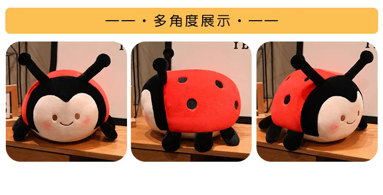 Cute Ladybug Plush Stuffed Animal Soft Insect Pillow