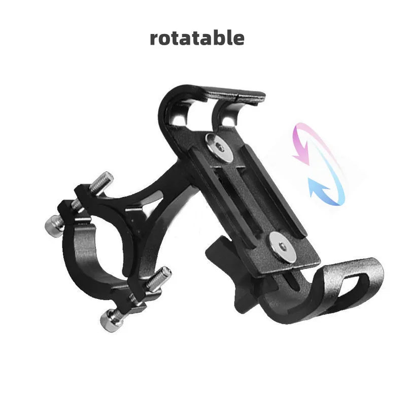 360° Rotate Metal Motorcycle Bike Phone Holder Anti-slip Bracket GPS Navigation Clip Universal Bicycle Stand for All Smartphones
