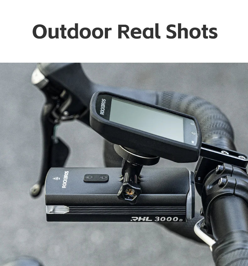 3000LM Bike Light 10000mAH Flashlight High-Low Beam Bicycle Front Light Powerbank Waterproof MTB Road Cycling Headlight