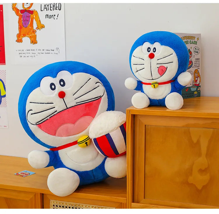 Cute Blue Cat Plush Toy Soft Huggable Stuffed Animal