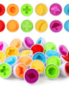 12/6 PCS Montessori Learning Education Math Smart Eggs 3D Puzzle Game For Children Popular Toys Jigsaw Mixed Shape Tools