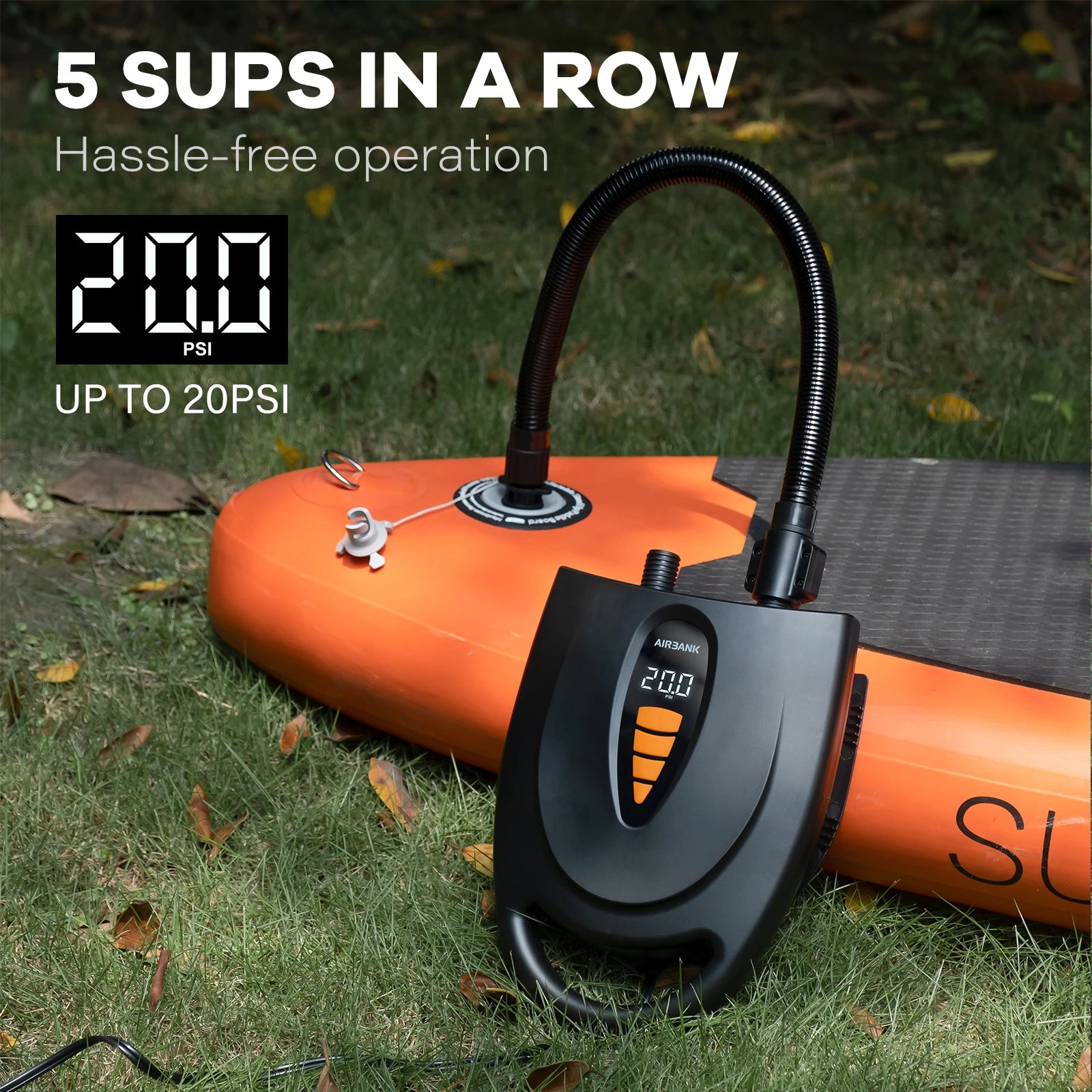 Electric Kayak Pump for Inflatable Boats 20PSI Stand Up Paddle Board Surfing Board with Nozzles Sup Pump