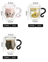 250ml Cartoon Cat Double Wall Glass Cute Coffee Tea Cup Heat-resistant Coffee Mug Handle Espresso Cup For Latte Cappuccino
