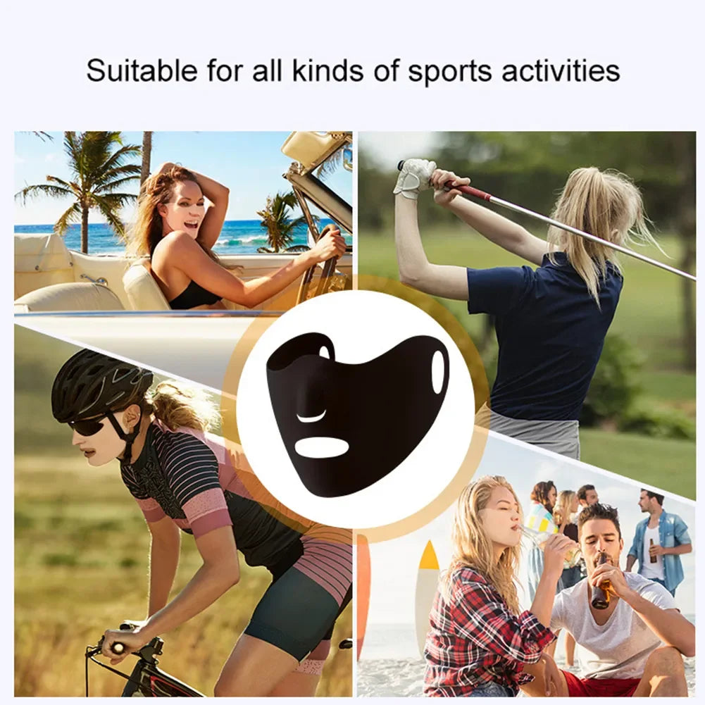 Ice Silk Sunscreen Mask Summer Anti-UV Protection Cycling Face Cover Women Breathable Outdoor Sport Sun Windproof Reusable Masks
