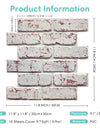 Faux Brick Wall Panel Peel and Stick 3D Tile Sticker Self-Adhesive Kitchen Tile Backsplash Bathroom Wall Sticker Waterproof