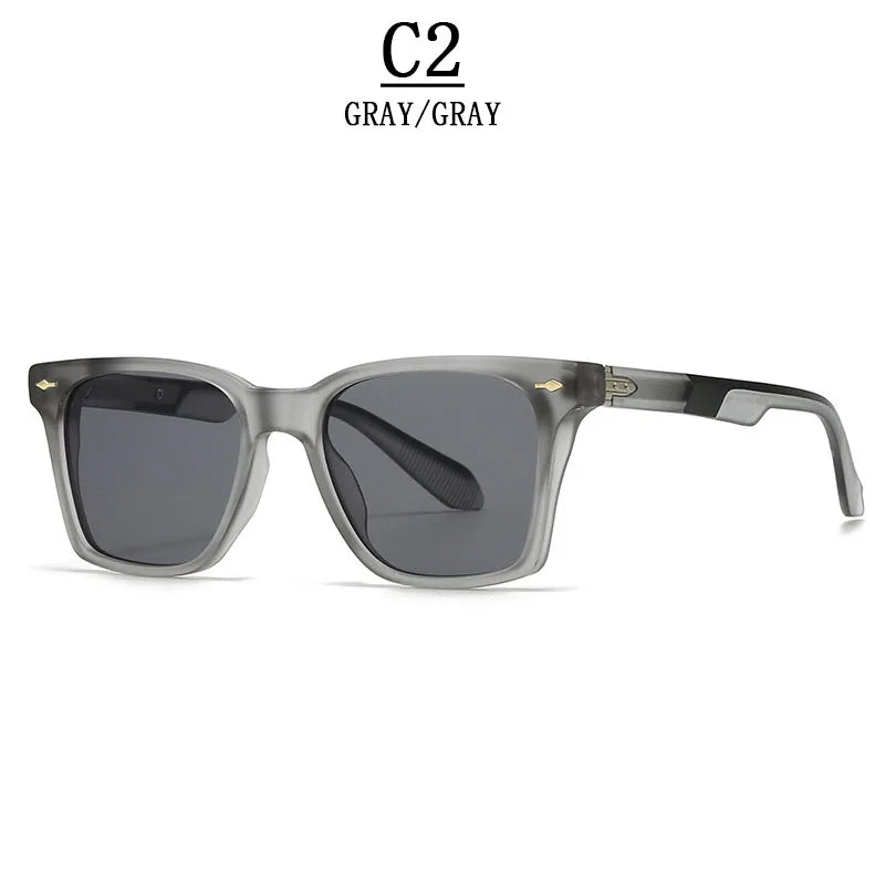 Square Vintage Sunglasses With UV400 Protection