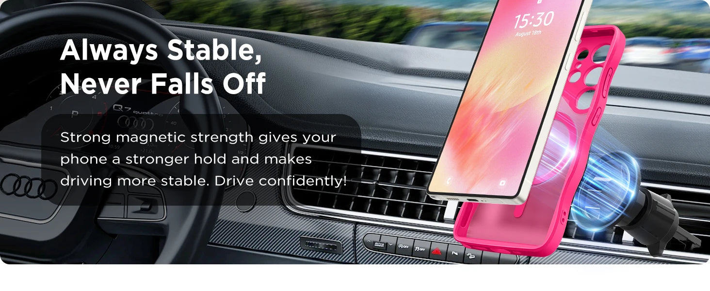 Cute Wave Frame Curly Design for Samsung Galaxy S25 Ultra Case with Strong  MagSafe Camera Protection Matte Phone Case