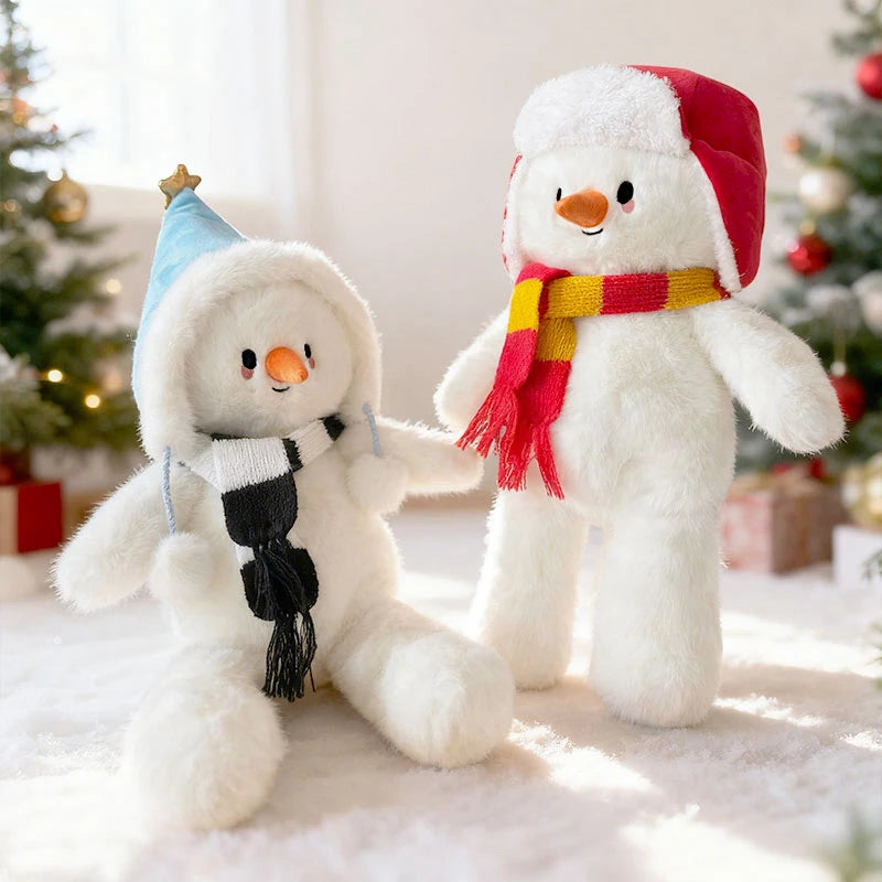Realistic Snowman Plush Soft Stuffed Christmas Pillow