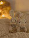 Baby Rattle Crochet Amigurumi Bunny Rattle Bell Newborn Knitting Gym Toy Educational Teether Baby Mobile Rattle Toy 0-12 Months