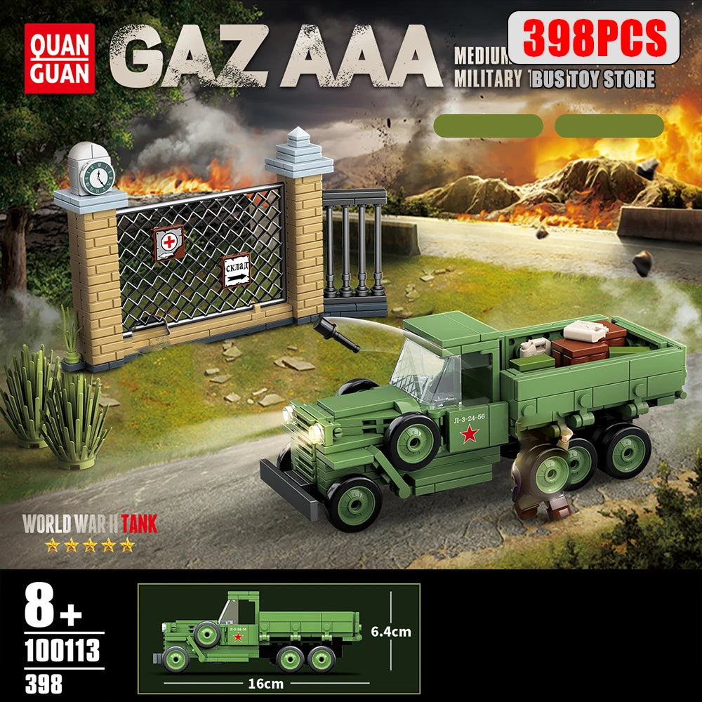 Soviet Military Series IS-2M Tank KV-2 Heavy Tank Truck WW2 Tank Building Blocks Bricks Model Set Toys for s Gifts Technical