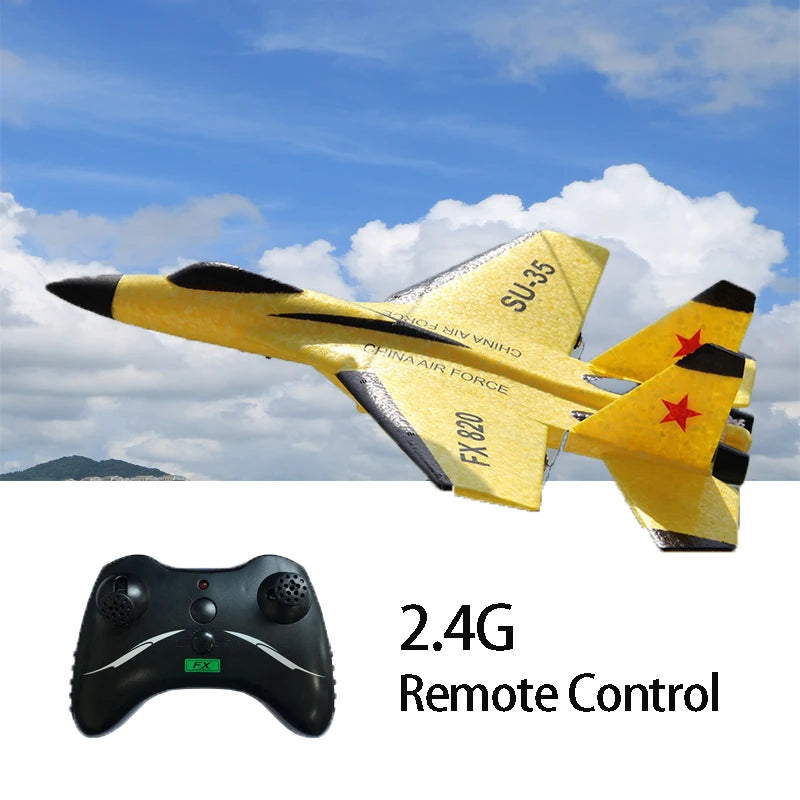 FX620 RC Plane Drone SU35 2.4G Fixed Wing Fighter Electric Toys Airplane Glider EPP Foam Toys Kids Boys Gift