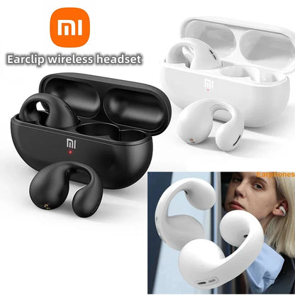 XIAOMI Micro Earclip Headphones Bluetooth 5.3 Waterproof Open Ear Earring Earphone Small Wireless Earbuds For Workout Office