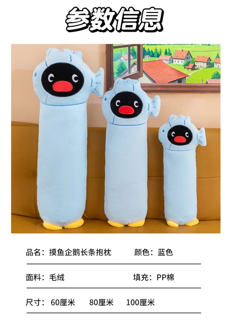 Kawaii Stuffed Doll Arctic Penguin Long Pillow for Girls Sleep Hugging Cuddling Leg Clamping Bed Cushion Anime Kids Birthday