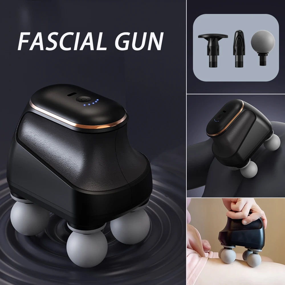 Portable Fascia  Muscle Massager  Four-head High Frequency Neck Shoulder Waist Massage Machine Professional Fascia Massage