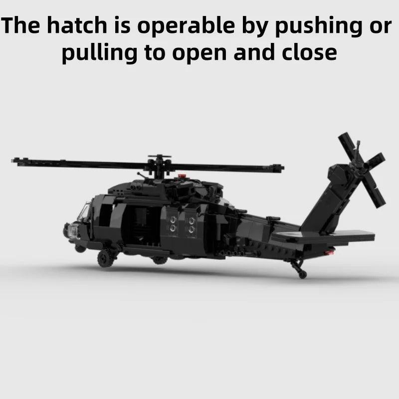 Black Hawk Helicopter Building Blocks Model Kit DIY Assembly Toy