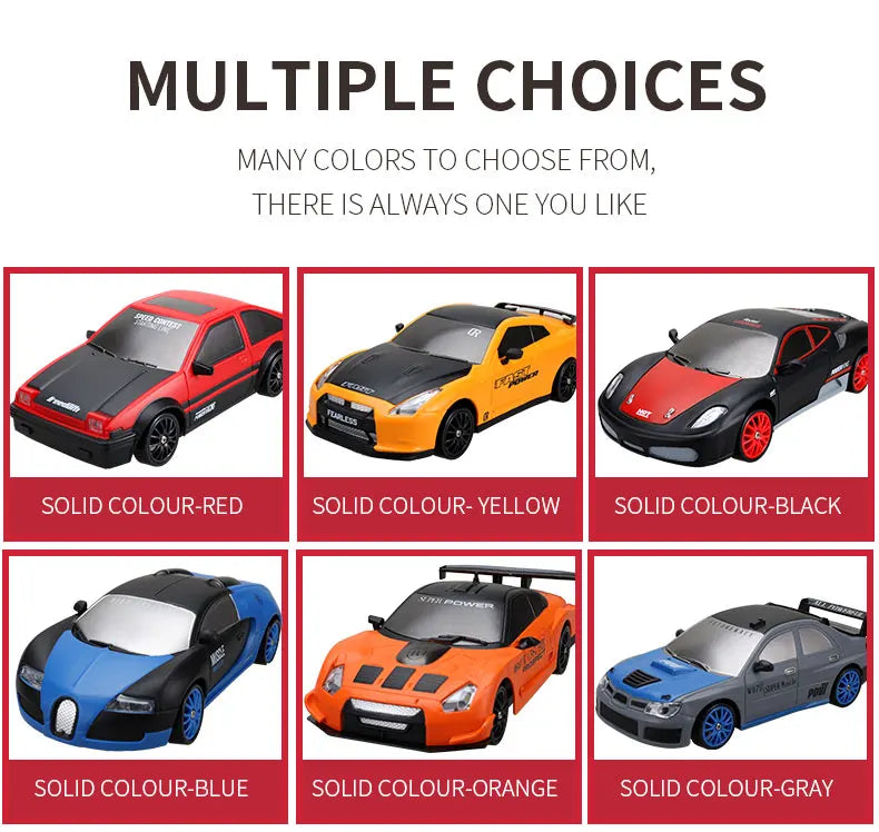 2.4G Drift Rc Car 4WD RC Drift Car Toy Remote Control GTR Model AE86 Vehicle Car RC Racing Car Toy for  Christmas Gifts