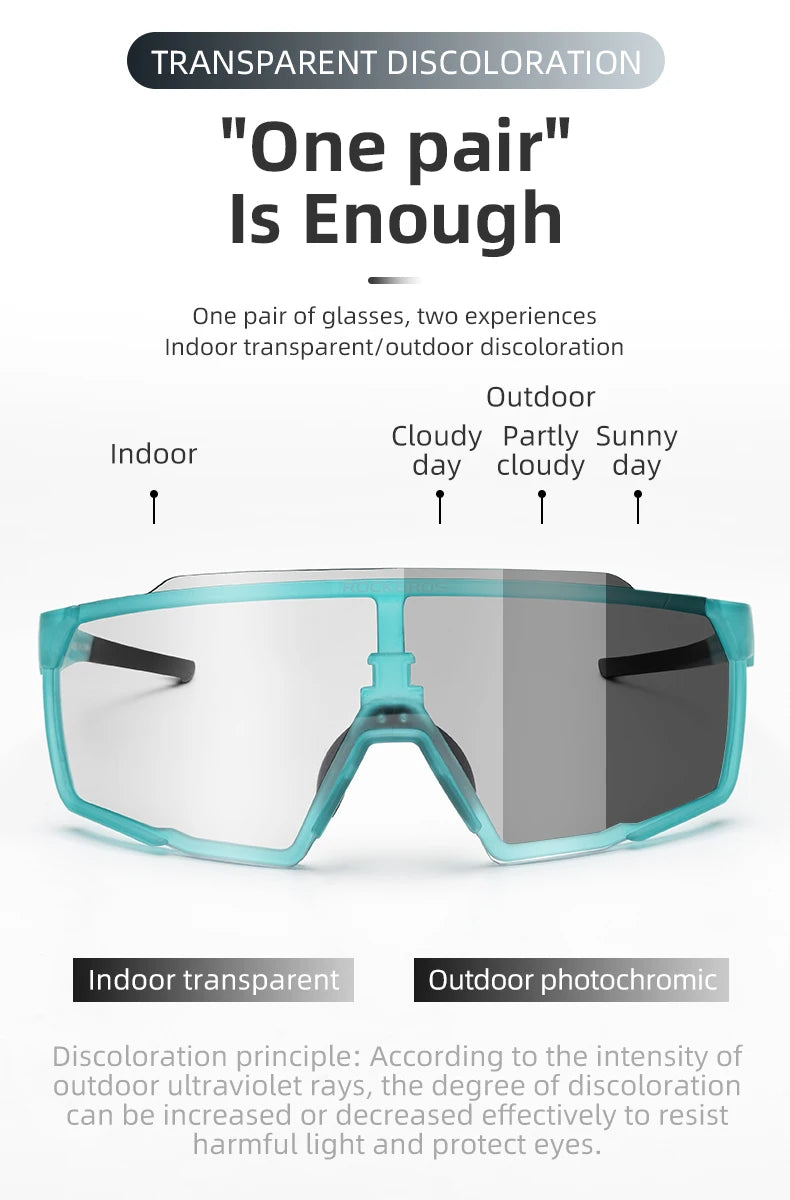 Cycling Glasses Polarized / Photochromic Lens Bike Sunglasses Men Women Glasses Eyewear Sports MTB Road Cycling Goggles