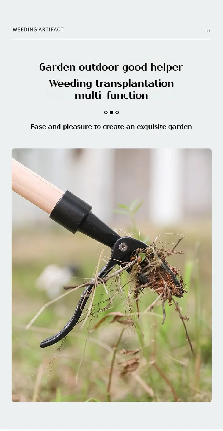 Portable Handheld Weeder Manual Weeding Tool for Root Removal Stand-Alone Design (No Pole)