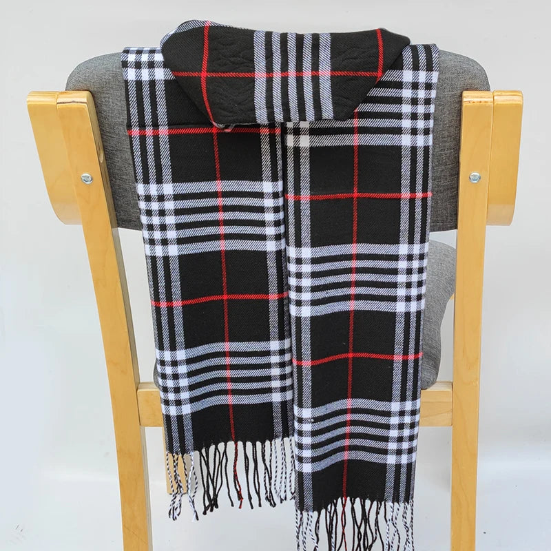 Classic lattice men soft shawl plaid scarves shawl wraps shawl neckerchief headband muffler