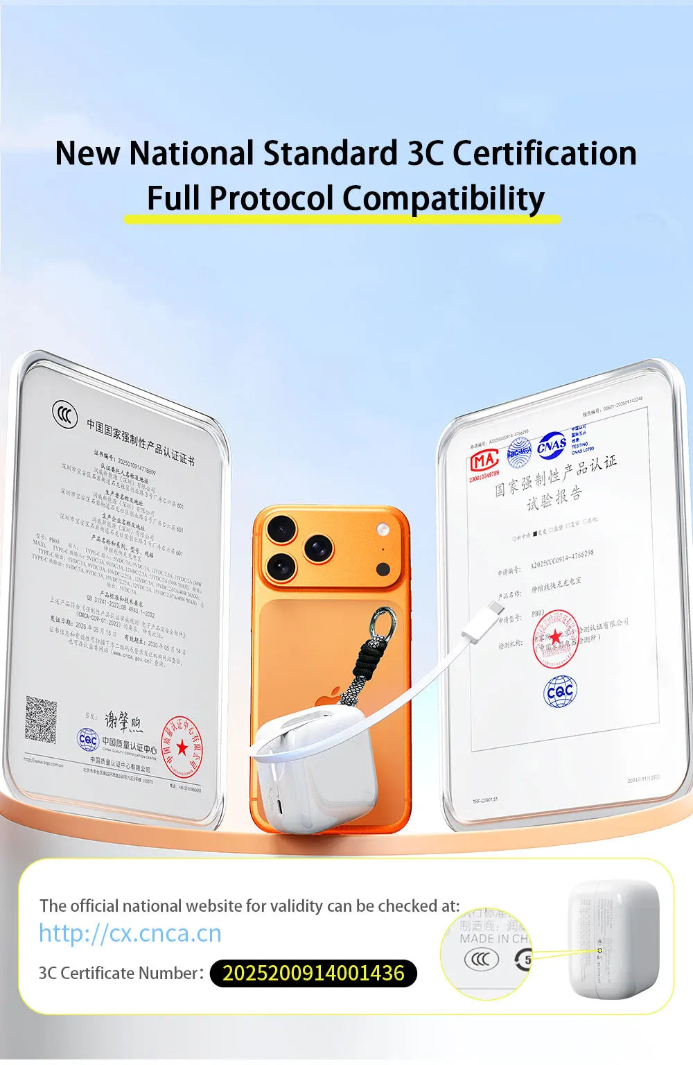 40W Fast Charging Protable 10000mAh PowerBank Gallium Nitride With 70cm Retractable Type-C Cable for iPhone 17 16 Xiaomi Huawei