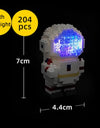 Mini Micro Rocket Building Blocks Space Moon Satellite Astronaut Diamond Bricks Constructor Toys for Children Gifts LED Light