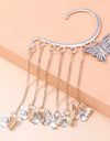 1pc New Stylist Boho Butterfly Star Crystal Earrings No Piercing Long Ear Cuff Earrings Bohemia Jewelry