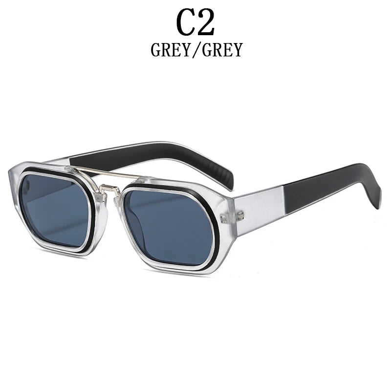 Square Vintage Sunglasses With UV400 Protection