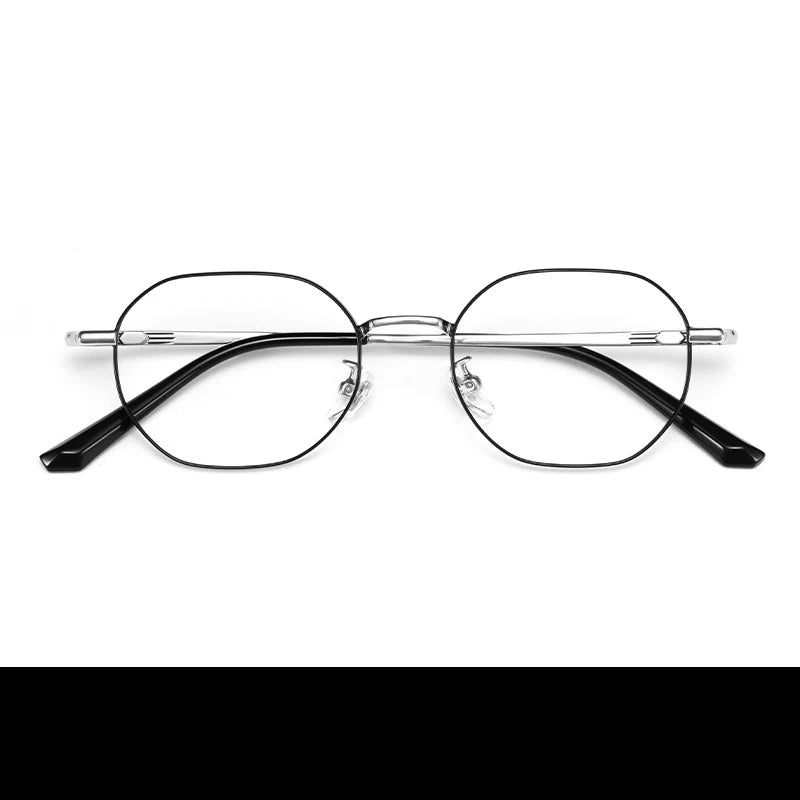 Retro Polygonal Lightweight Titanium Prescription Reading Glasses