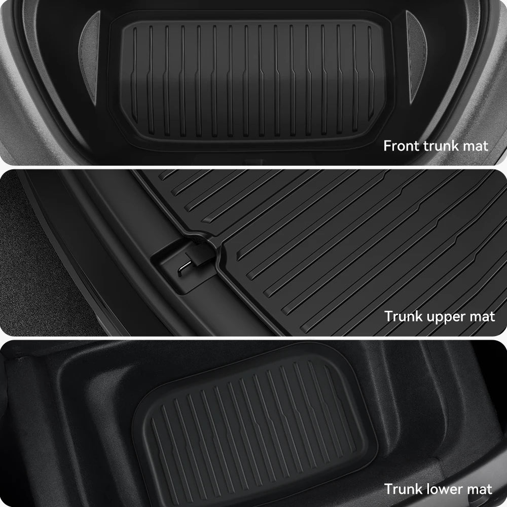 TPE Trunk Mat for Tesla Model 3 and Model Y Highland 2021 2026 Waterproof Cargo Liner