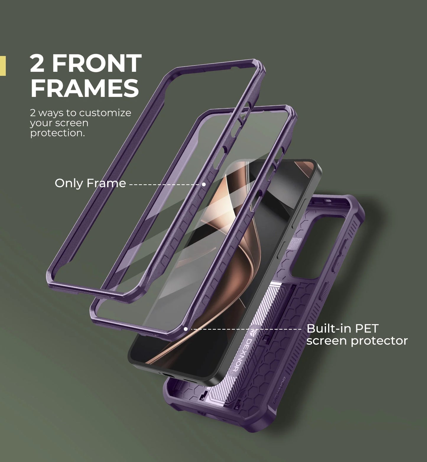 for Samsung Galaxy S25 Case holder Heavy-Duty Shockproof Rugged Case with Built-in Slide Camera Cover & Screen Protector