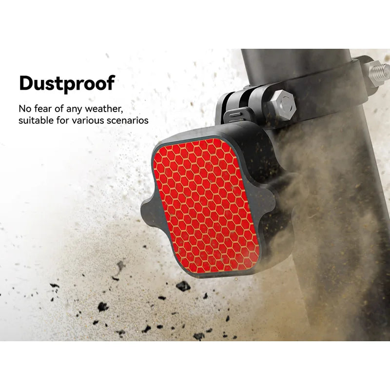 Bicycle Airtag Tracker Reflective Bracket Road Bike Hidden Locator Anti-theft Anti-lost Multi-function Bracket Warning Light