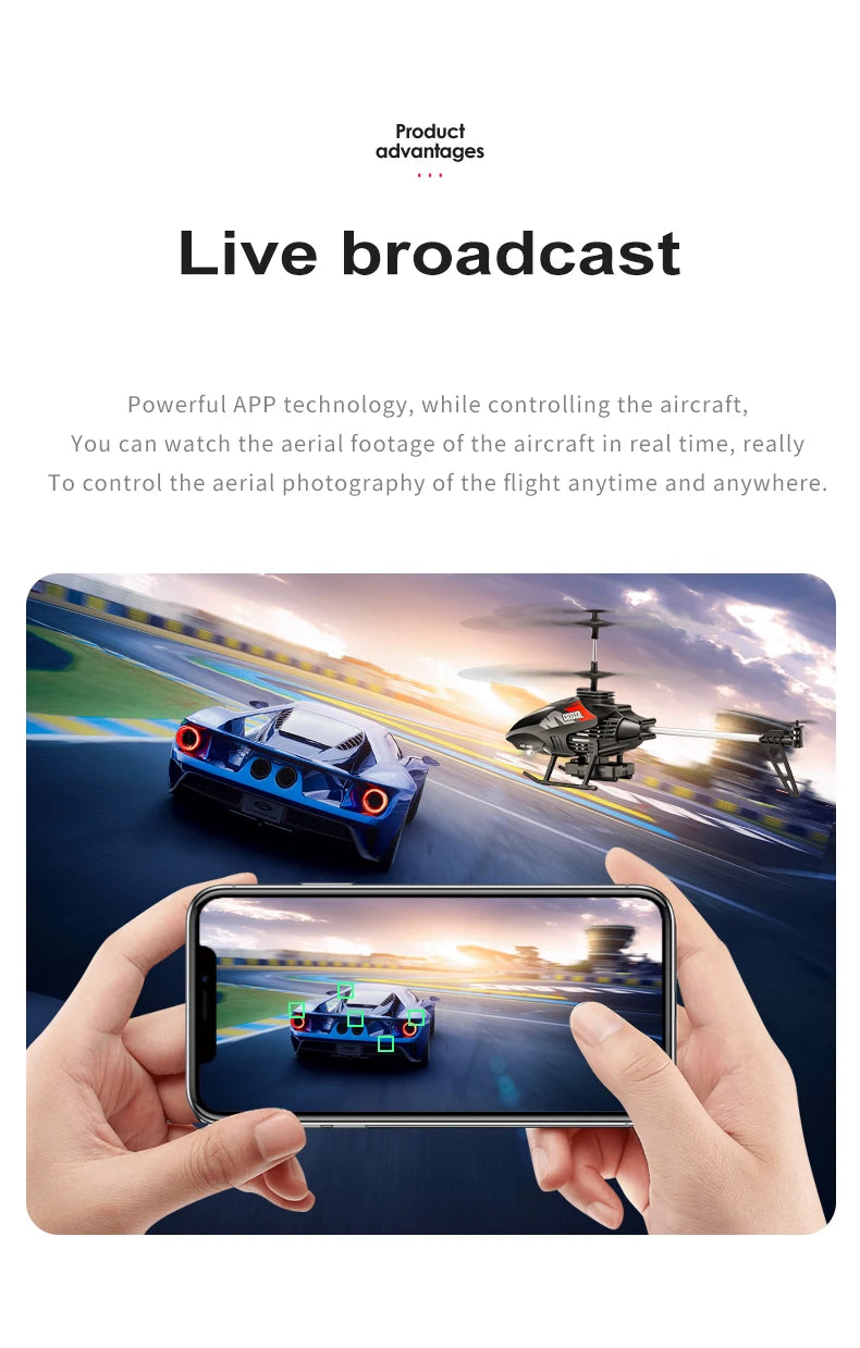 4DRC M6 Remote Control RC Helicopter with 4K Camer Altitude Hold Drone 2.4GHZ 4CH Aircraft for Adults Birthday Gifts Toys