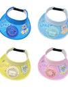 Sun Visor Hat with Fan Adjustable Elastic Buckle Large Brim Breathable USB Powered Beach Hat for Kids Portable Cooling Fan Hat