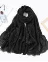 Cotton Hijabs Scarf Muslim Islamic Headscarf For Women Lady Soft Cotton Linen Tassel Sequins Islamic Hijab Shawl Wraps