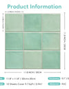 3D Peel and Stick Green Tile Kitchen Splash Back Tile Sticker 3D Wall Sticker Self-adhesive Wall Panel Waterproof