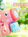 12 Holes Electric Bubble Gun Kids Toy Bubbles Machine Automatic Soap Blower with Light Summer Outdoor Party Games