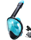 Full Face Snorkel Mask Snorkeling with Camera Mount 180 Degree Panoramic View Anti-Fog Anti-Leak Snorkeling Set for Adult Kids