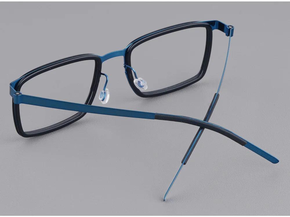 Rectangle Titanium Screwless Business Eyeglasses Frame