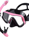 Dry Snorkel Set Diving Mask For Adults Tempered Glass Professional Panoramic Snorkeling Gear Swimming Training Snorkel Kit