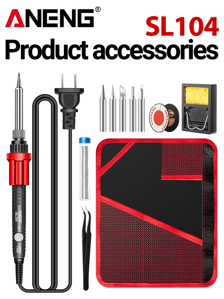 Electric Soldering Iron 11 Kits Set Ceramic Heater Solder Tips Quick Tin 60W Equipment Electric Welding Repair Tools