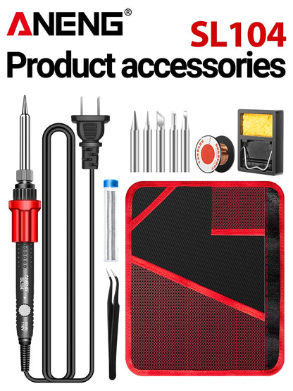 Electric Soldering Iron 11 Kits Set Ceramic Heater Solder Tips Quick Tin 60W Equipment Electric Welding Repair Tools